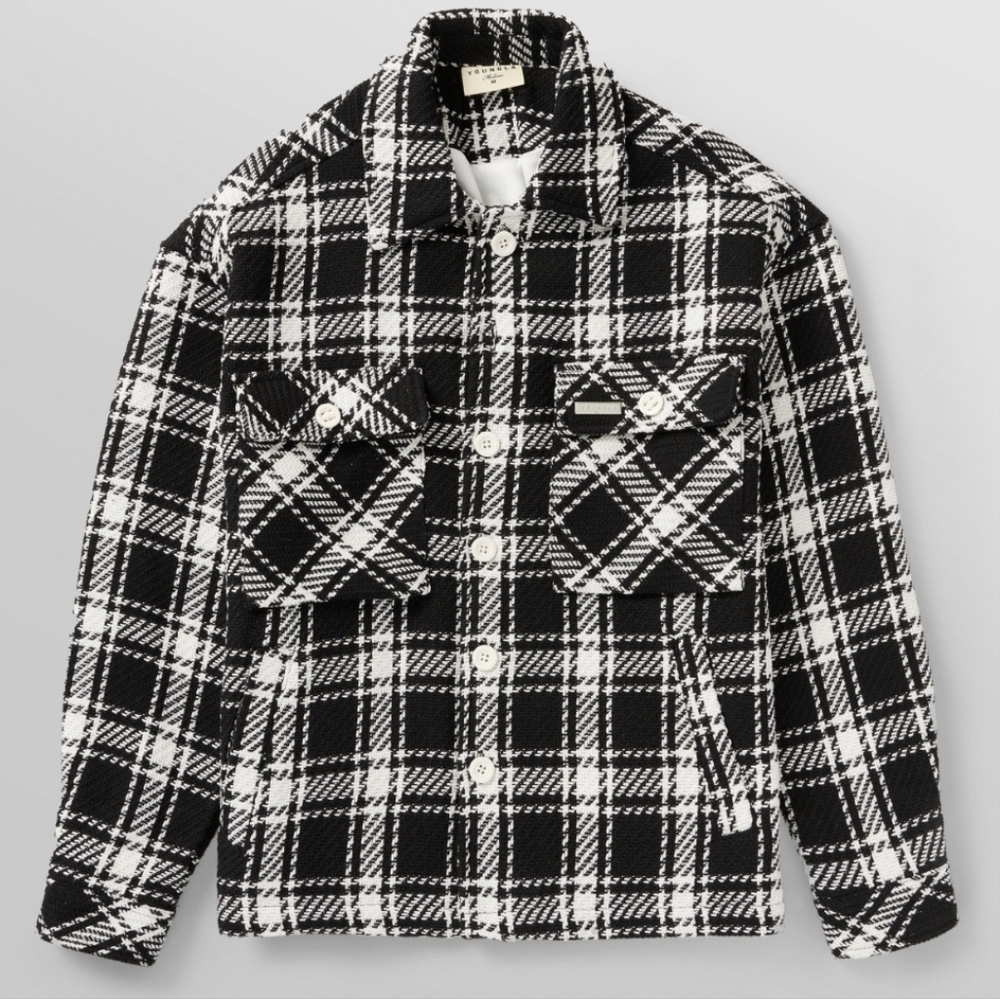 NWT YoungLA Woven Flannel Jacket 519